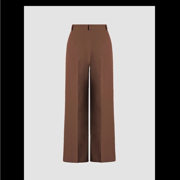 Cider | womens xsmall chocolate Brown Wide Leg mid rise trousers - Picture 4 of 8